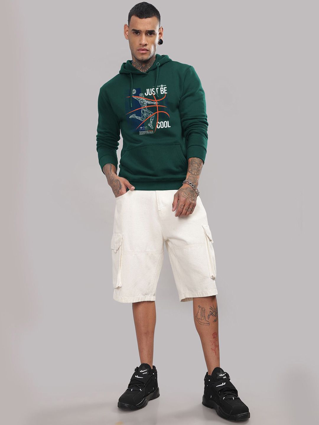 ADRO Lelaki Cotton Hooded Sweatshirt