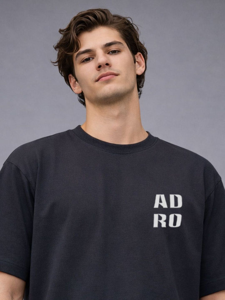 ADRO Men Printed Drop-Shoulder Sleeves T-shirt