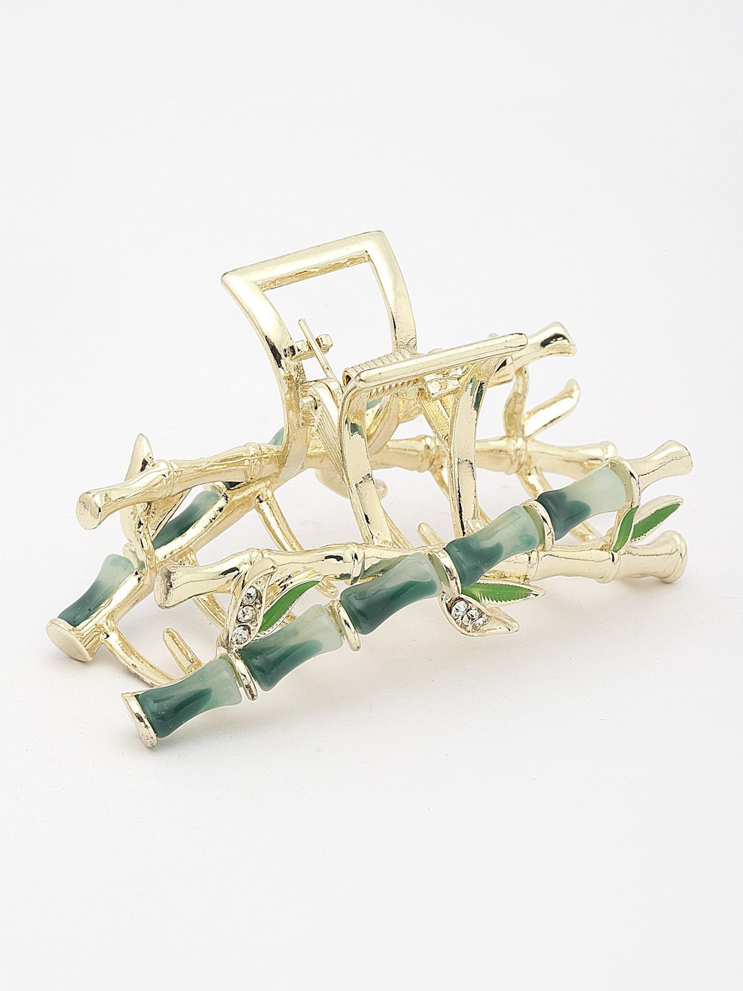 PANASH Women Gold-Plated Stone Studded Embellished Claw Clip