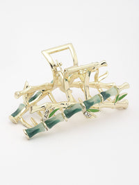 PANASH Women Gold-Plated Stone Studded Embellished Claw Clip