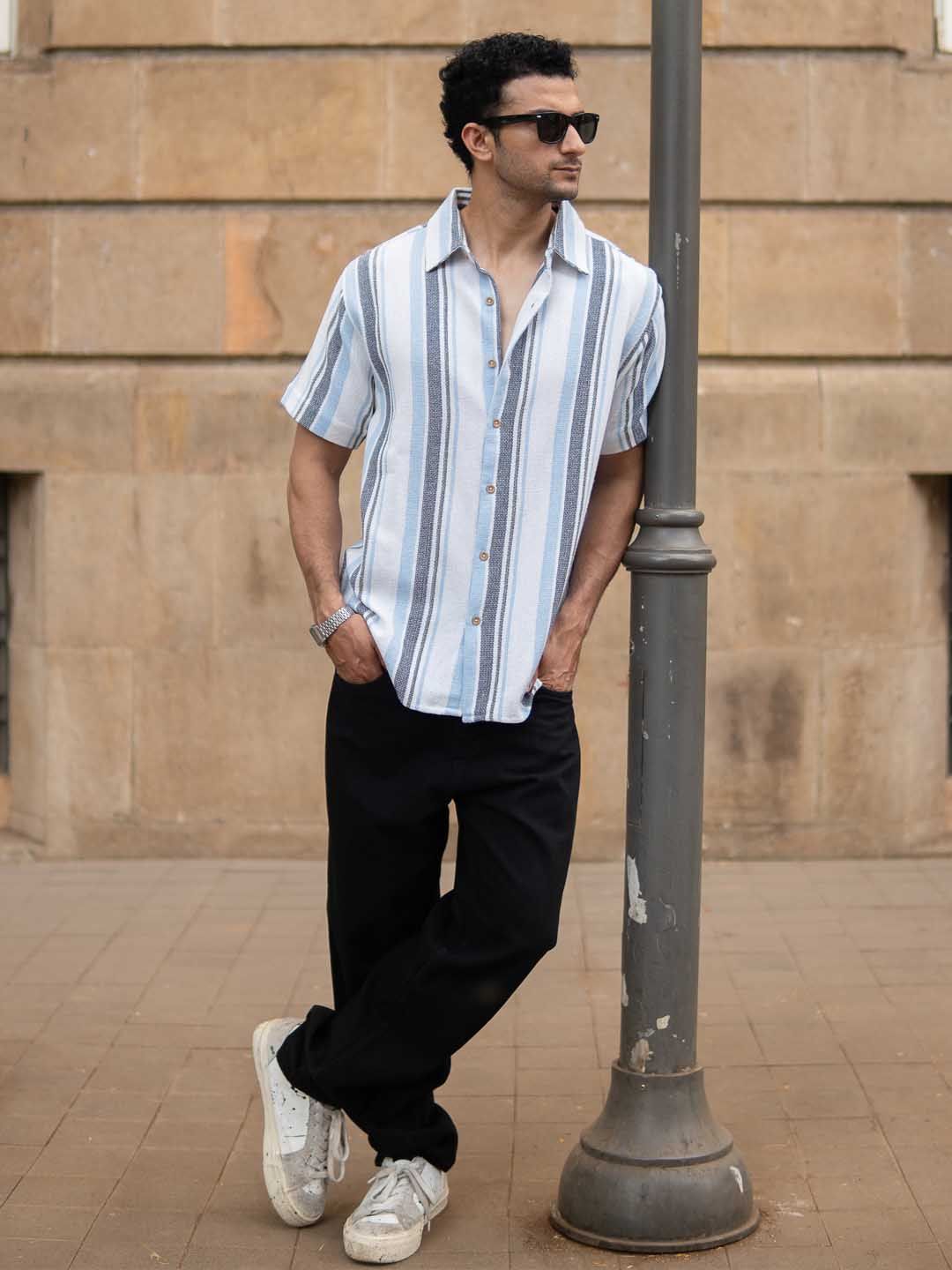 Powerlook Men Striped Casual Shirt