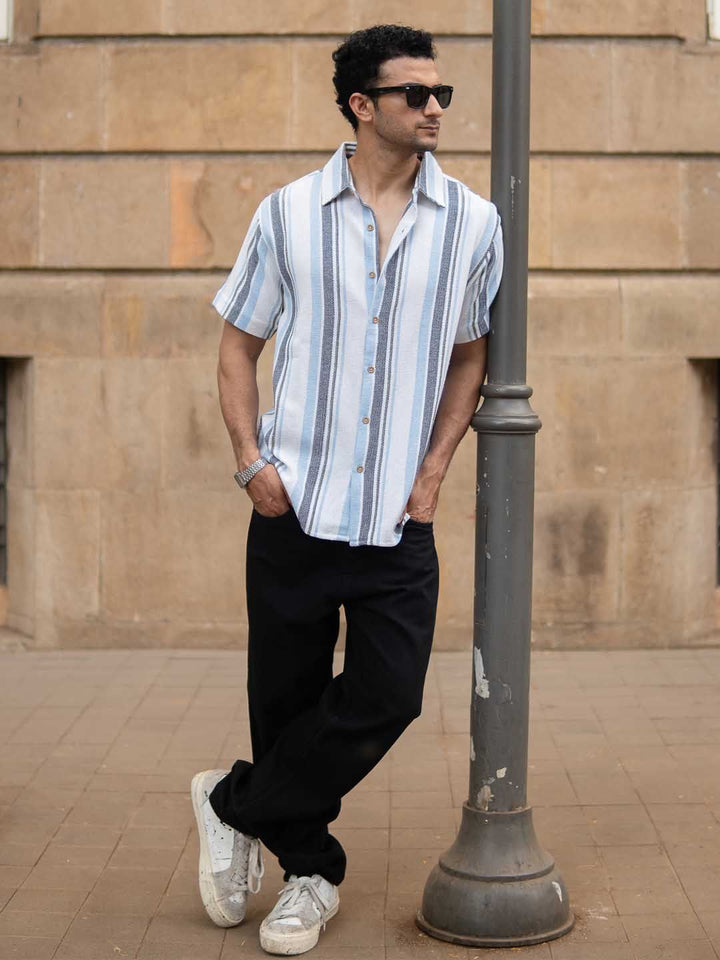Powerlook Men Striped Casual Shirt