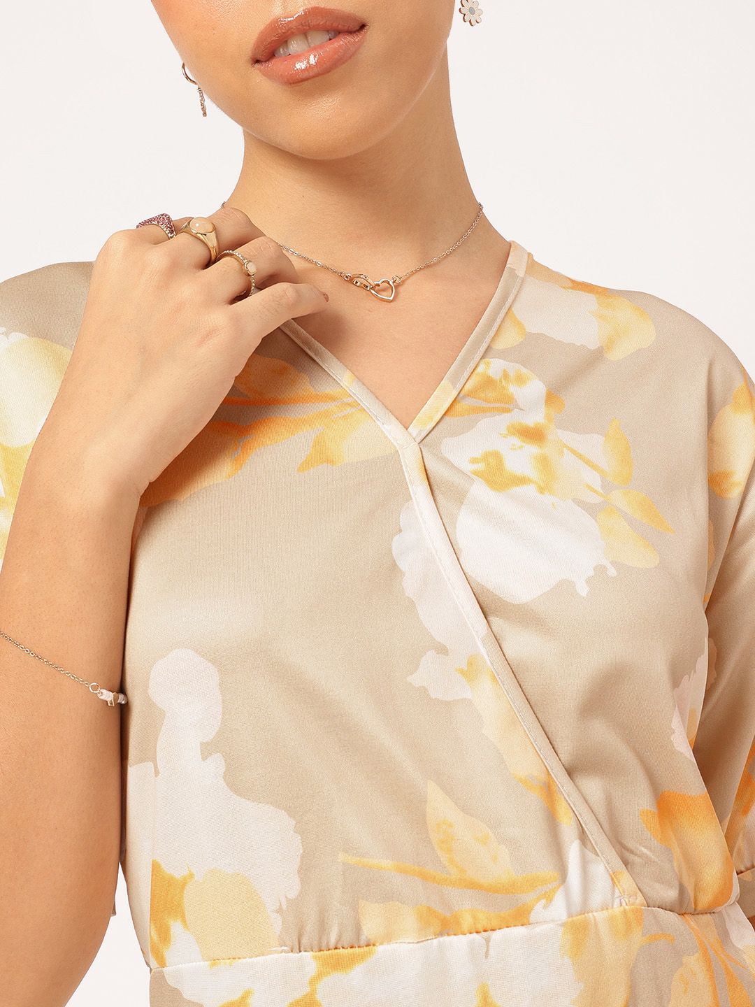 DressBerry Floral Flounce Sheath Dress