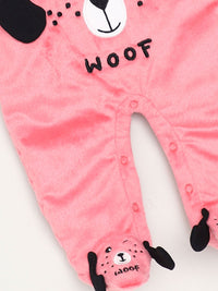 Moms Love Infant Boys Embroidered Pure Cotton Sleepsuit