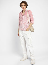Campus Sutra Men Comfort Spread Collar Textured Casual Shirt