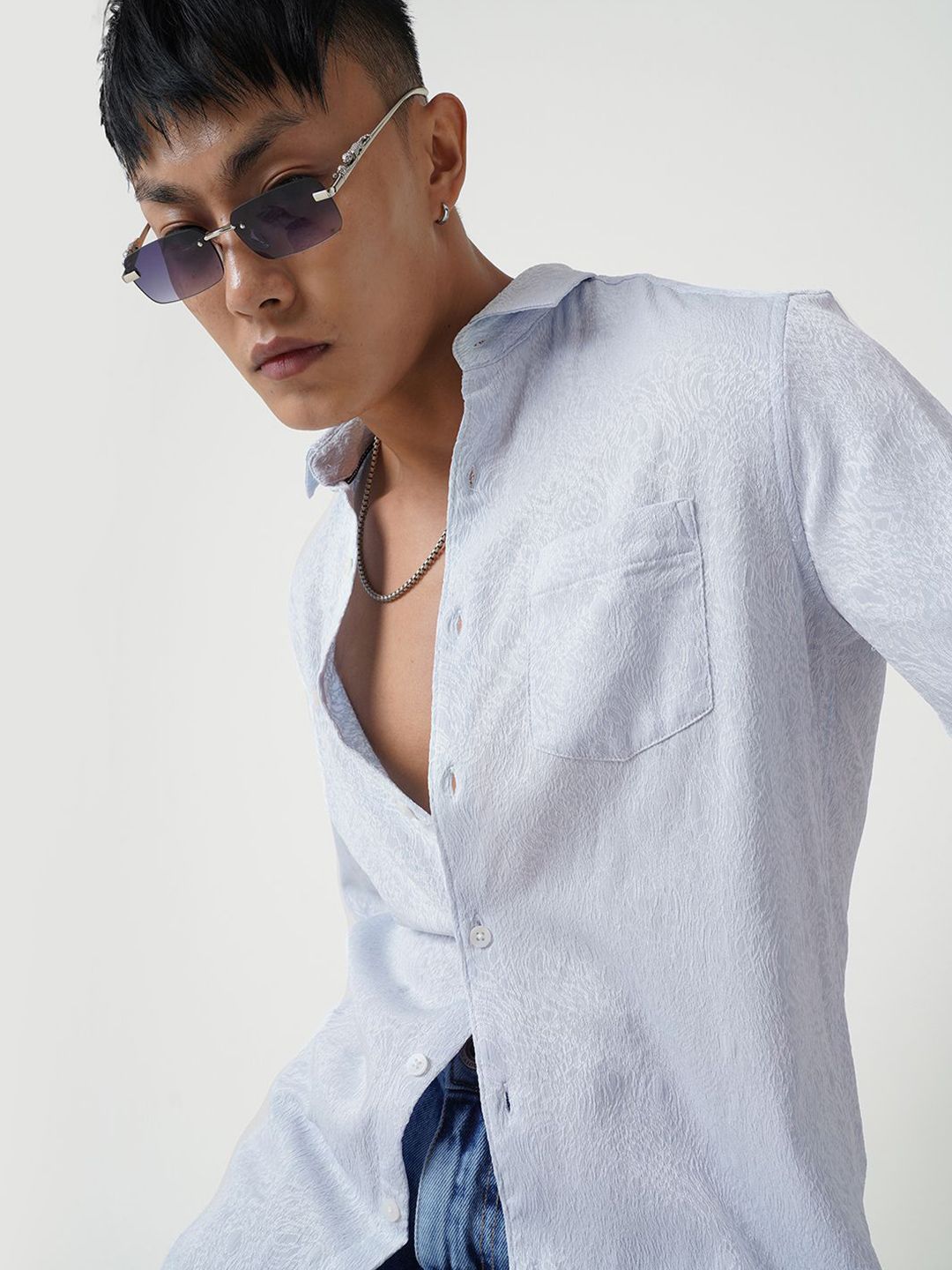 VASTRADO Men Classic Slim Fit Opaque Casual Shirt
