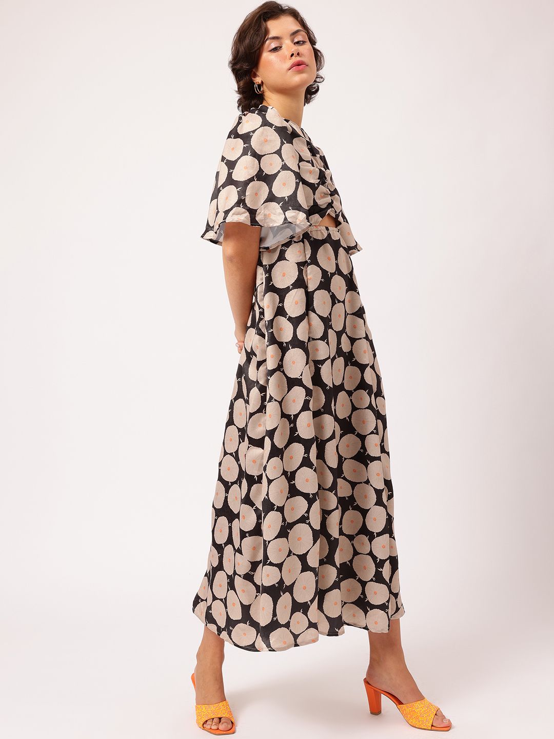 DressBerry Muted Luxury Floral Fancy Breezy Vibes Dress