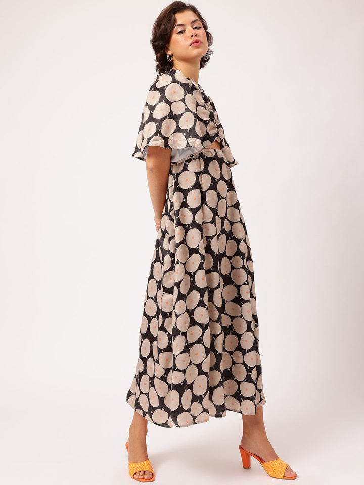 DressBerry Muted Luxury Floral Fancy Breezy Vibes Dress