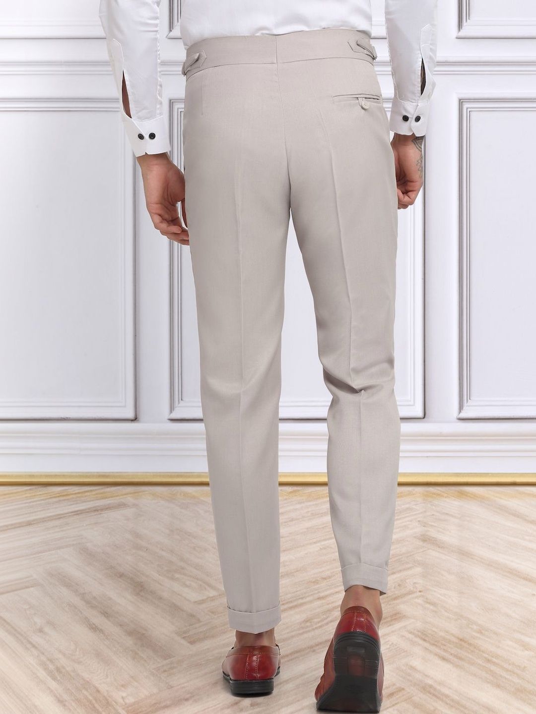 Moda Rapido Men Slim Fit High-Rise Easy Wash Trousers