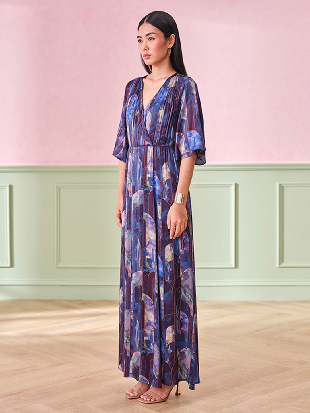 AND Floral Print Maxi Dress