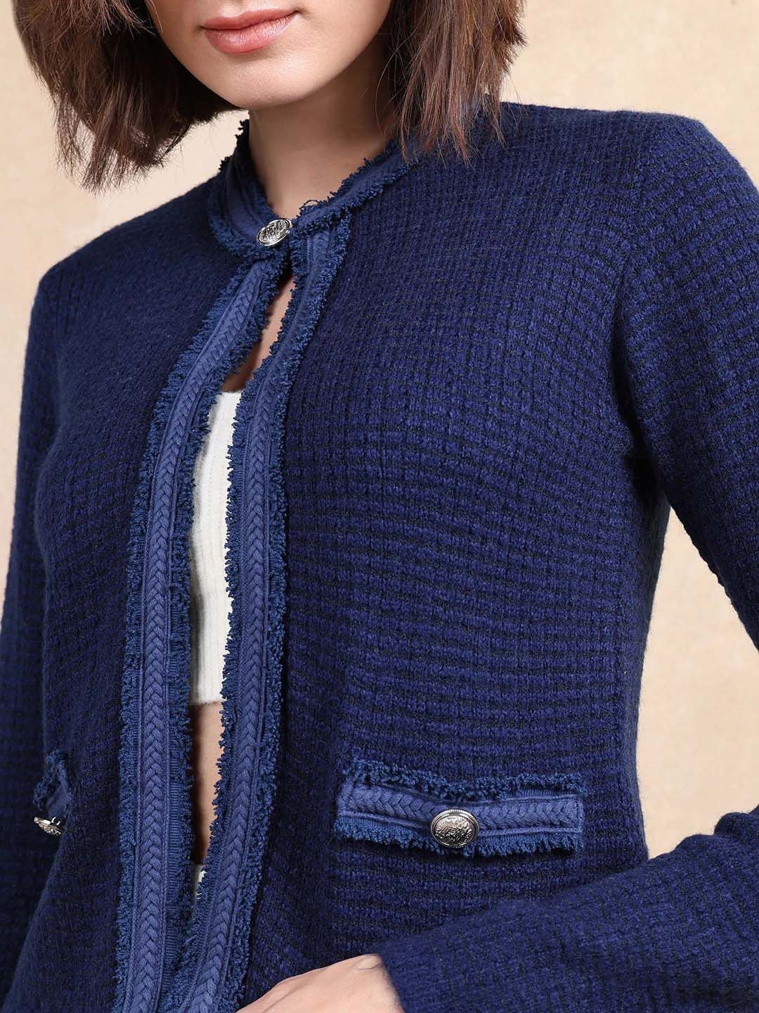 RAREISM Women Button Shrug