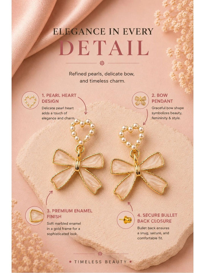 VOGUE PANASH Heart Shaped Drop Earrings