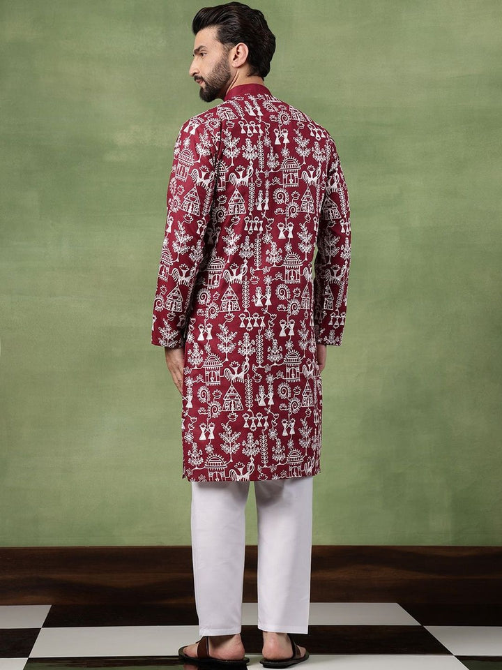 SOJANYA Men Embroidered Thread Work Kurta