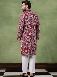 SOJANYA Men Embroidered Thread Work Kurta