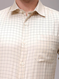 The Indian Garage Co. X Luxe Men Slim Fit Opaque Checked Formal Shirt