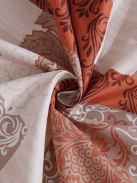 Myntra Elegant Homes Coklat Geometri Kapas 400 TC Dilengkapi Cadar King Superfine dengan 2 Sarung Bantal-106 x 106 inci