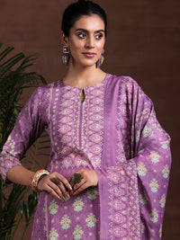 Libas Ethnic Motifs Printed Keyhole Neck Straight Kurta With Trousers & Dupatta