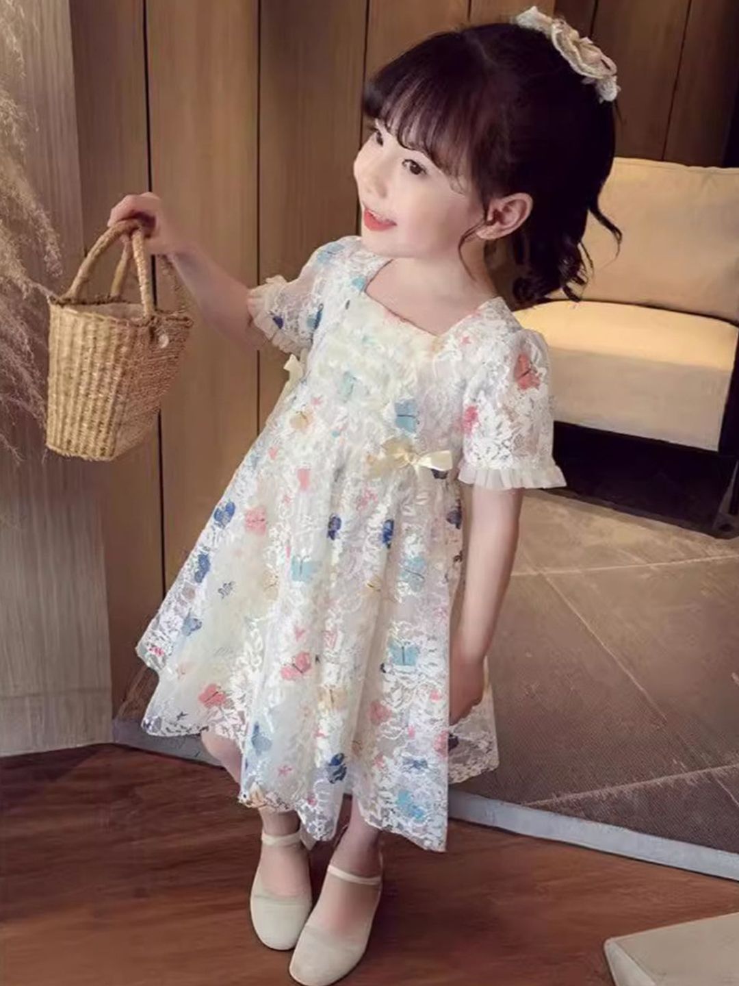 YK Floral Print A-Line Dress