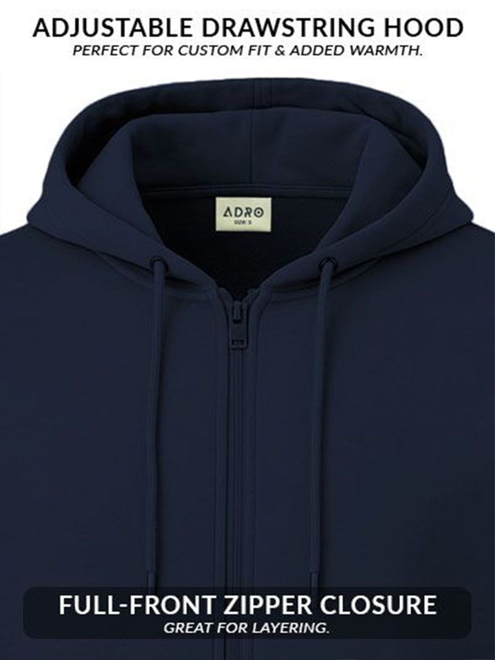 ADRO Men Printed Hooded Sweatshirt