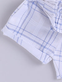 Moms Love Infant Girls Cotton Checked Top with Shorts