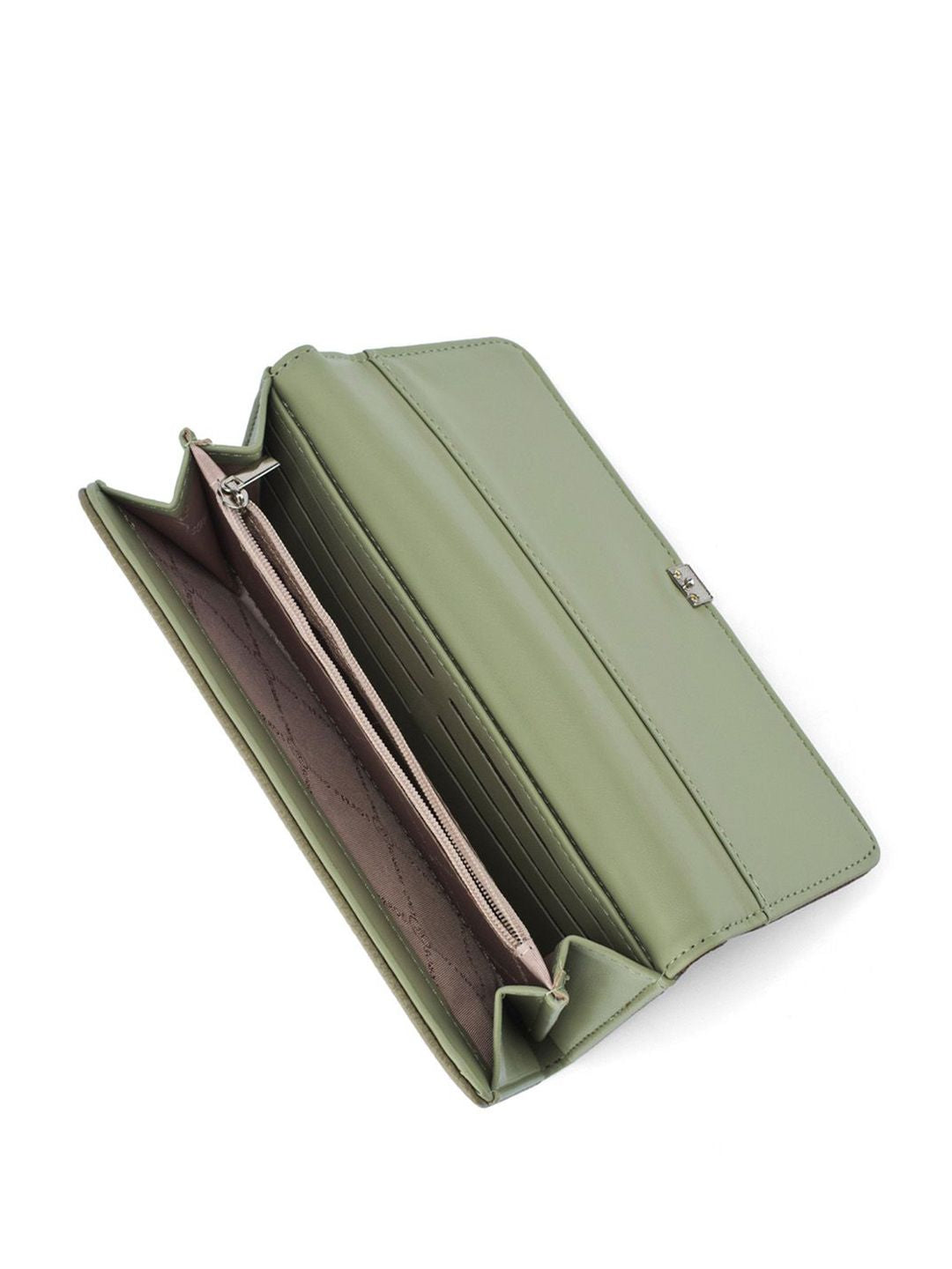 Lino Perros Women Buckle Detail Two Fold Wallet with SIM Card Holder
