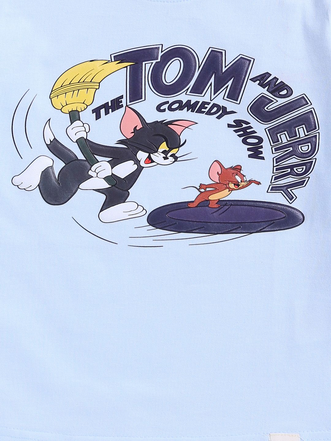 Happy Faces Boys Tom & Jerry Printed Pure Cotton T-shirt