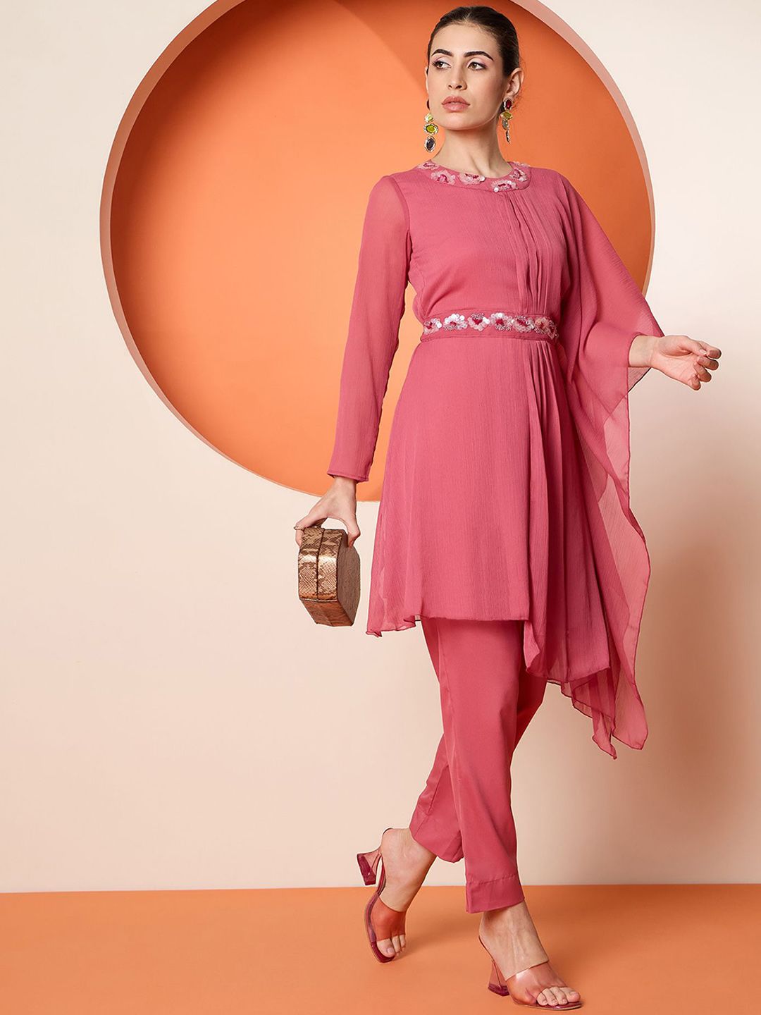 Antheaa Embellished Tunic & Trouser Co-Ords