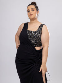 Mamicha Women Puzzling Crepe Maxi Dress