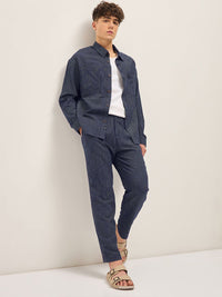 THE BEAR HOUSE Men Spread Collar Pinstripes Striped Casual Shirt
