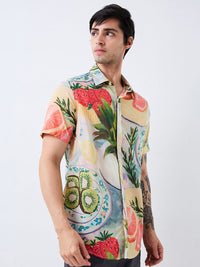 SPYKAR Men Spread Collar Floral Printed Cotton Casual Shirt