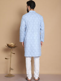 Anouk Men Ethnic Motifs Printed Regular Pure Cotton Kurta with Churidar