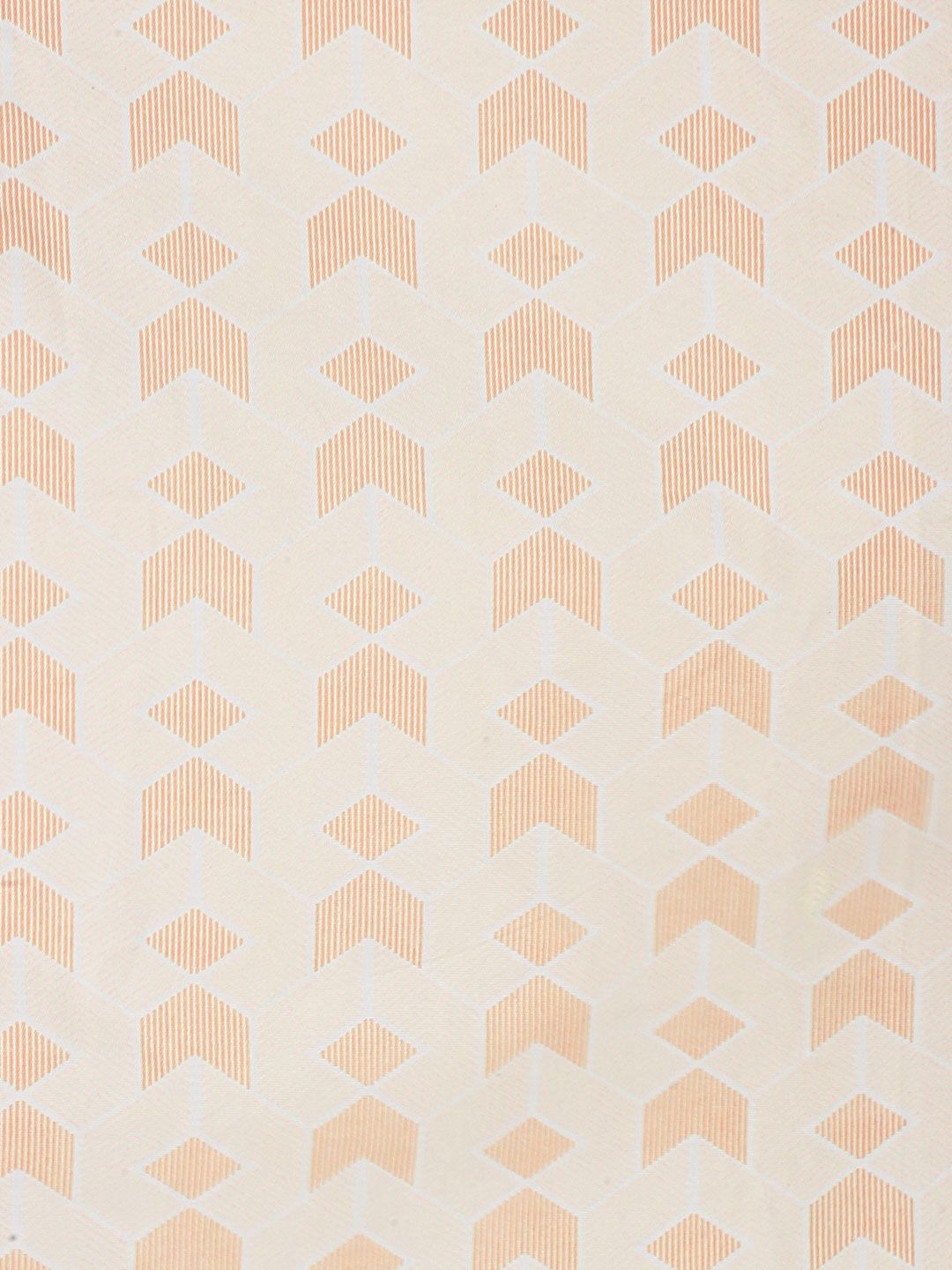 KLOTTHE Orange Geometric Printed 300TC Single Bedsheet With 1 Pillow Cover