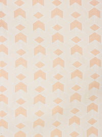 KLOTTHE Orange Geometric Printed 300TC Single Bedsheet With 1 Pillow Cover