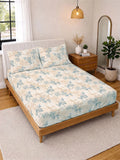 Myntra Elegant Homes Multicolor Floral 300 TC King Double Bedsheet with 2 Pillow Covers