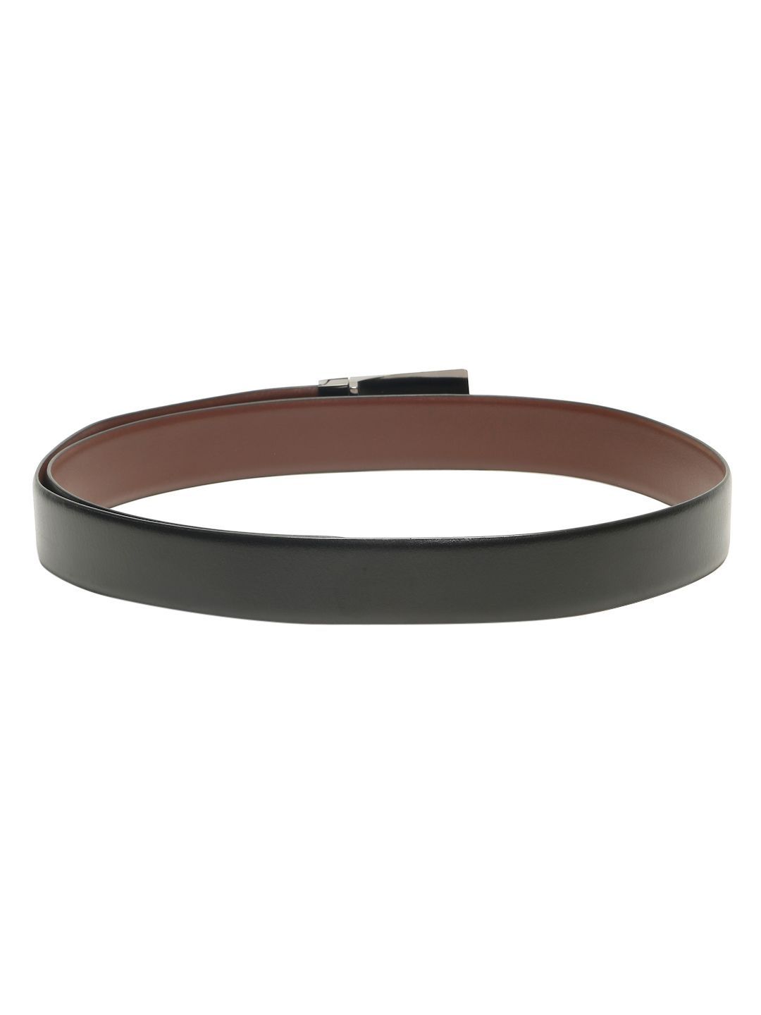 Teakwood Leathers Men Textured Leather Reversible Formal Belt