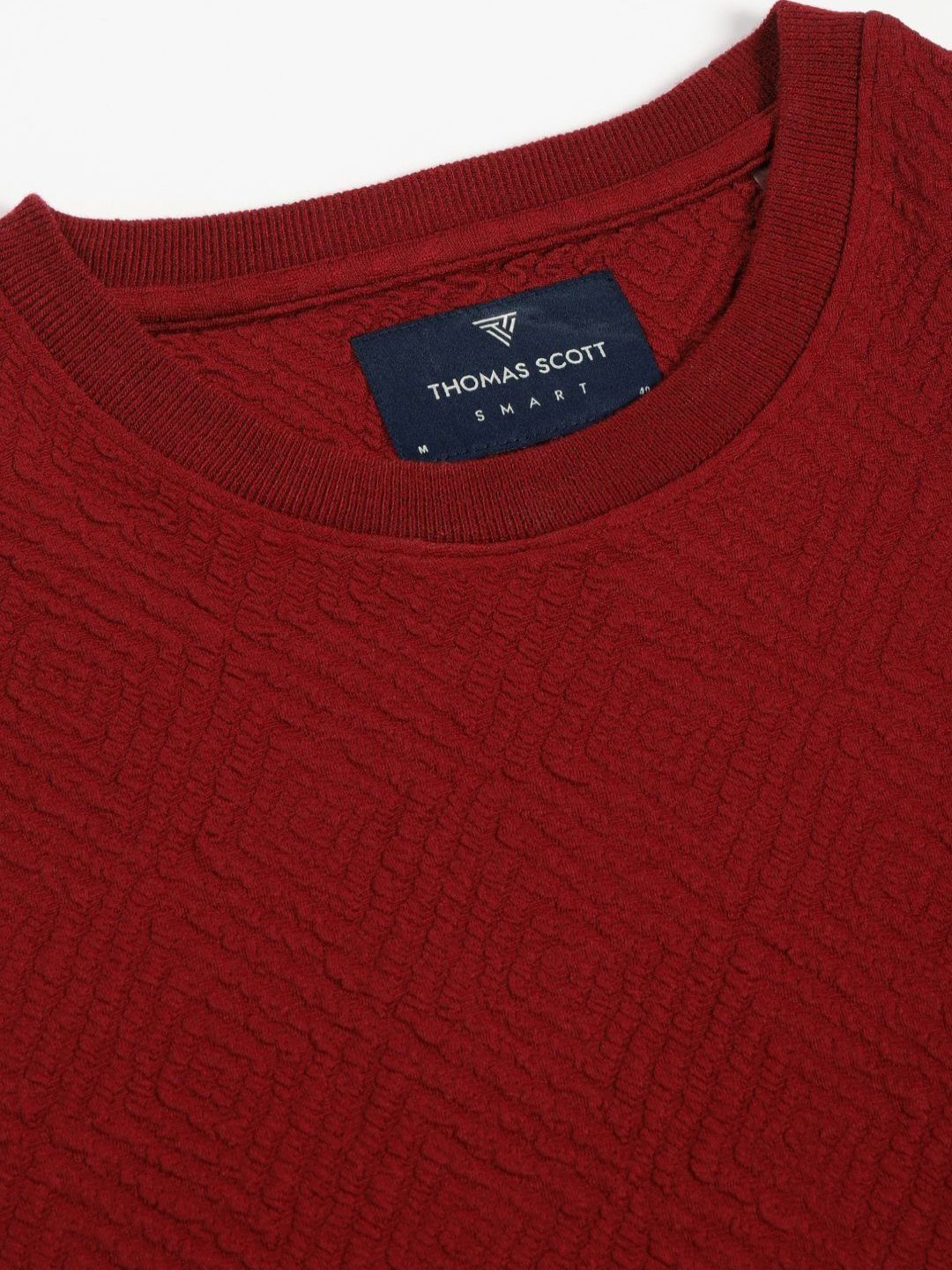 Thomas Scott Men Anti Odour Solid Round Neck T-Shirt