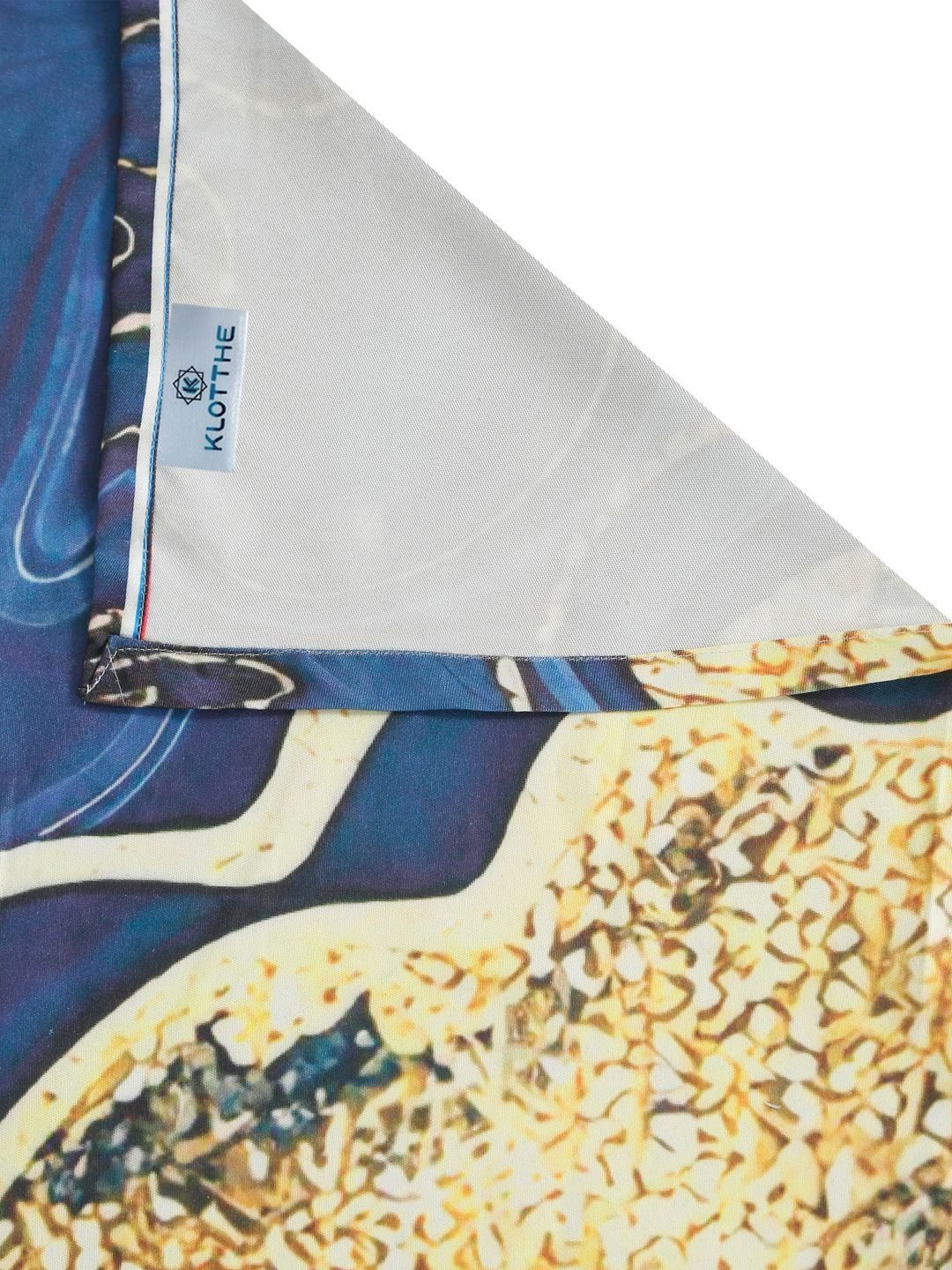 KLOTTHE Biru Abstrak Bercetak 400 TC Cadar King Superfine
