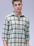 The Indian Garage Co Men Relaxed Fit Checked Dobby Textured Resortwear Shirt