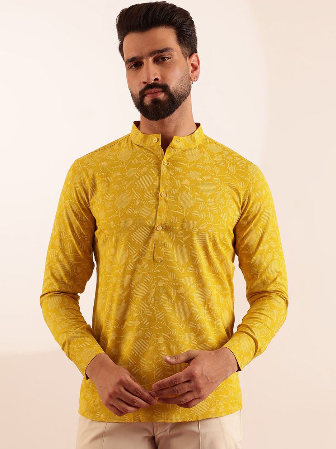 Anouk Men Floral Printed Kurta Pendek