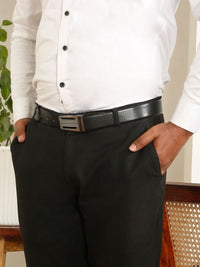 Teakwood Leathers Men Textured Leather Reversible Formal Belt
