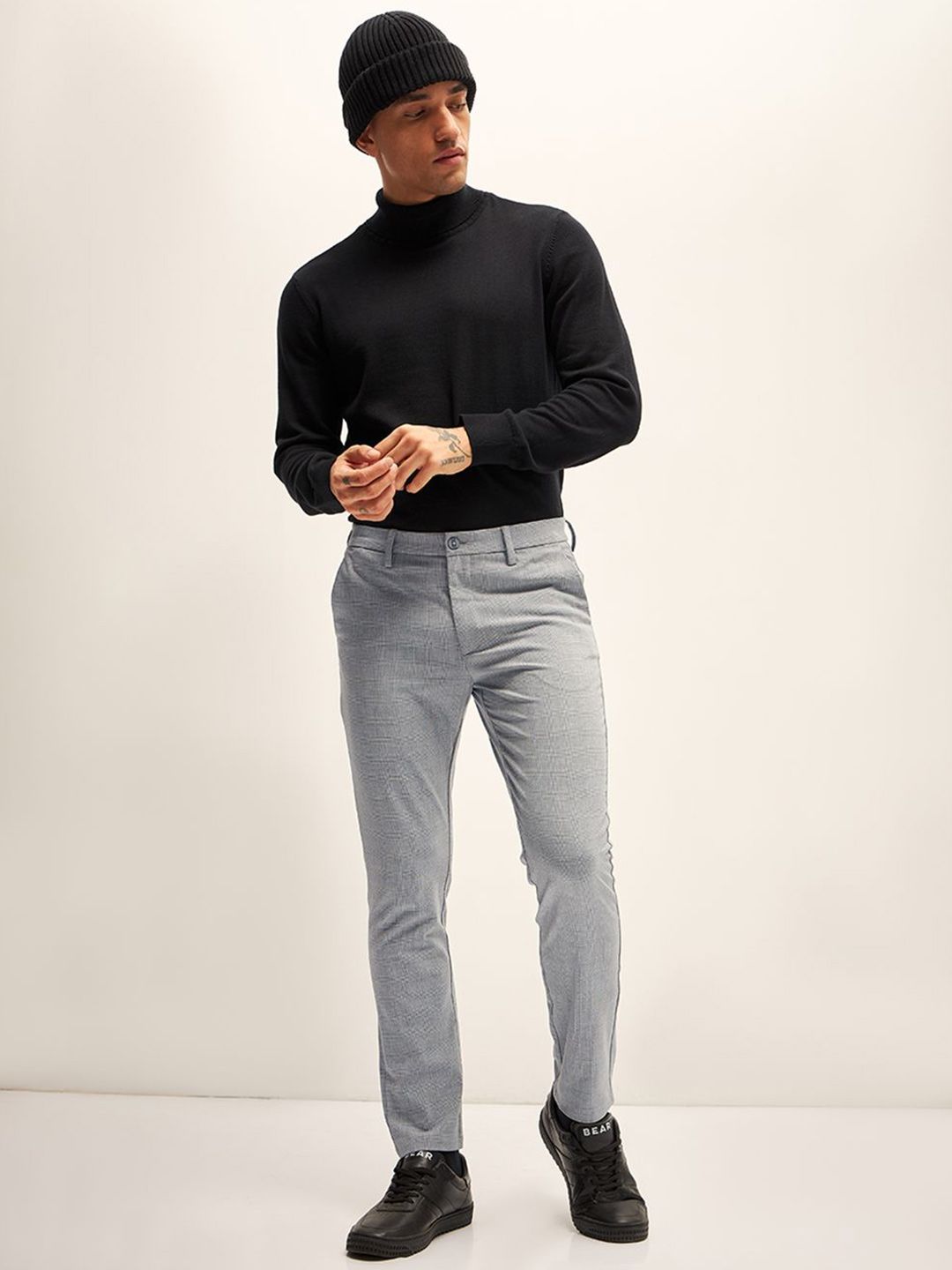 THE BEAR HOUSE Men Slim Fit Trousers
