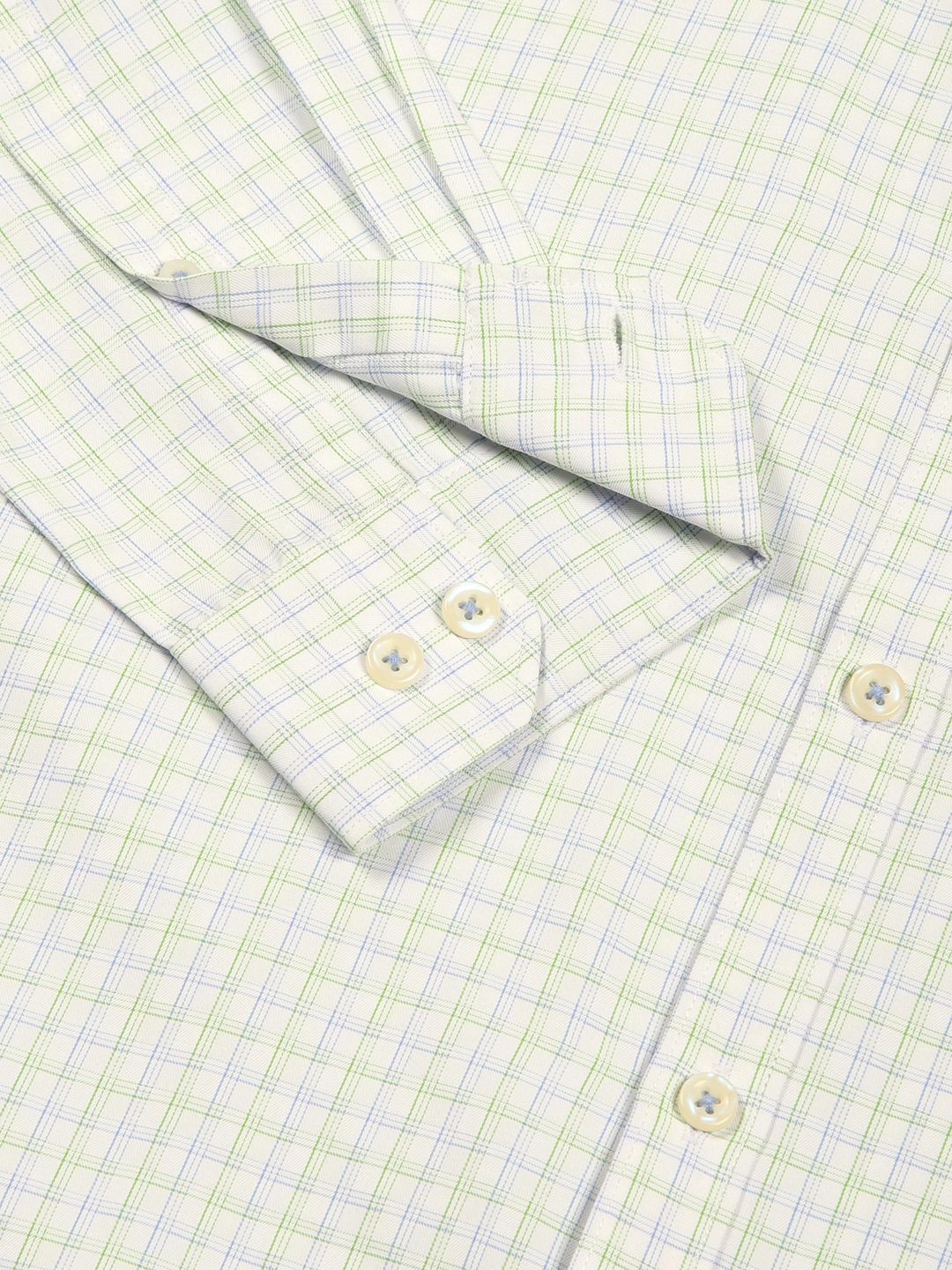Thomas Scott Men Smart Micro Checks Opaque Formal Shirt