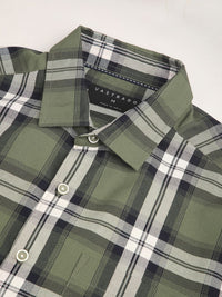 VASTRADO Men Classic Slim Fit Opaque Checked Pure Cotton Casual Shirt