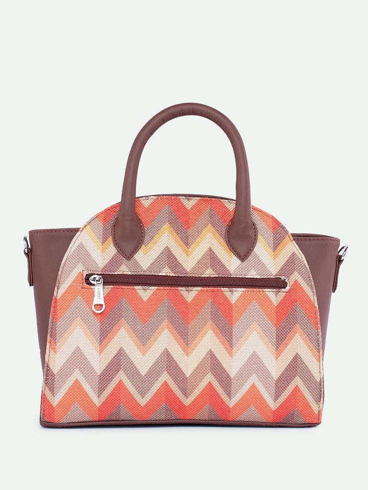 ZOUK Women Geometric Printed Swagger Handheld Bag