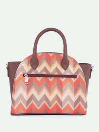 ZOUK Women Geometric Printed Swagger Handheld Bag