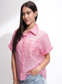 ESPYR By Tokyo Talkies Women Solid Relaxed Fit Shirt