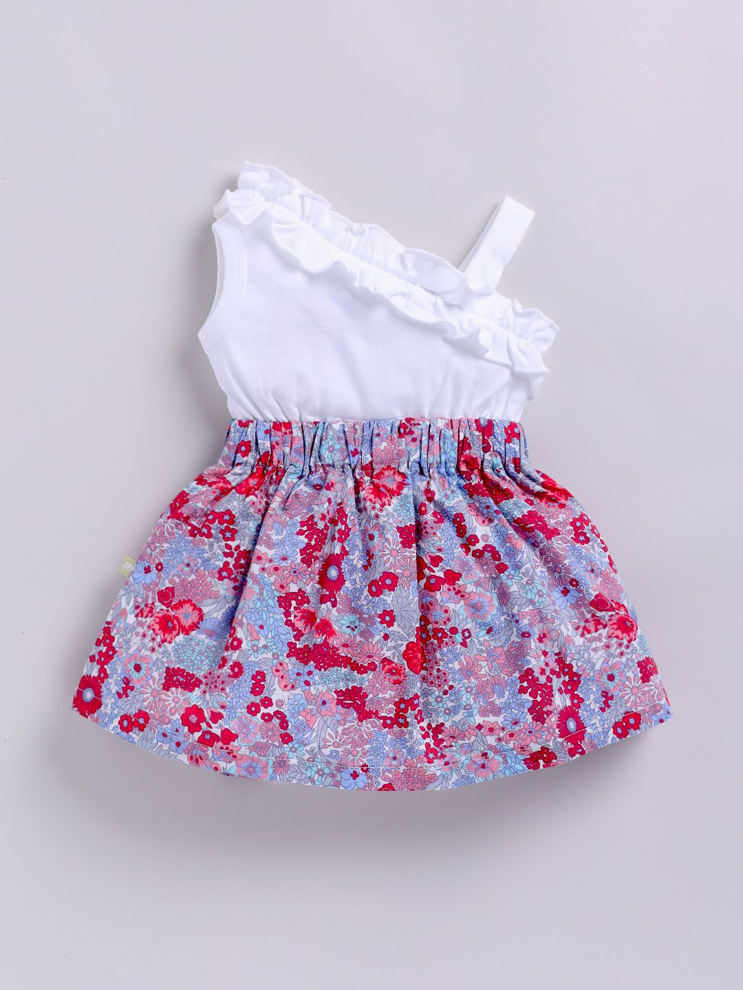 Moms Love Infant Girls Floral Pure Cotton Dress with Bow Detail