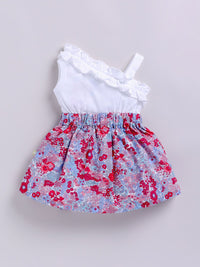 Moms Love Infant Girls Floral Pure Cotton Dress with Bow Detail