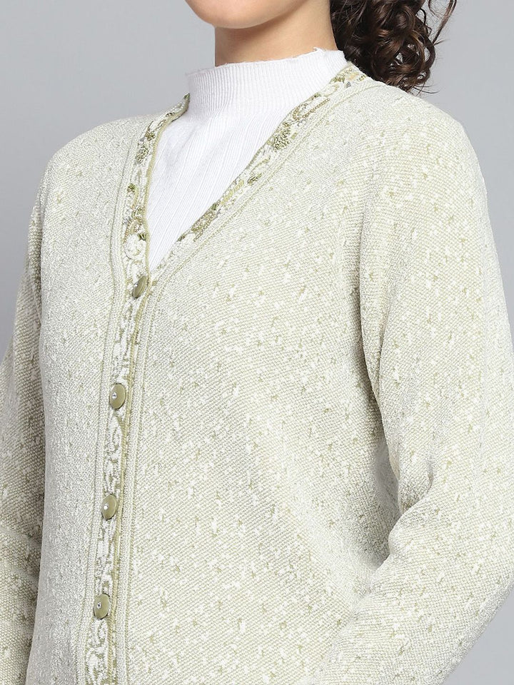 Monte Carlo Women Embroidered Woollen Cardigan
