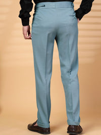 KLOTTHE Men Grey Lycra Formal Formal Trousers